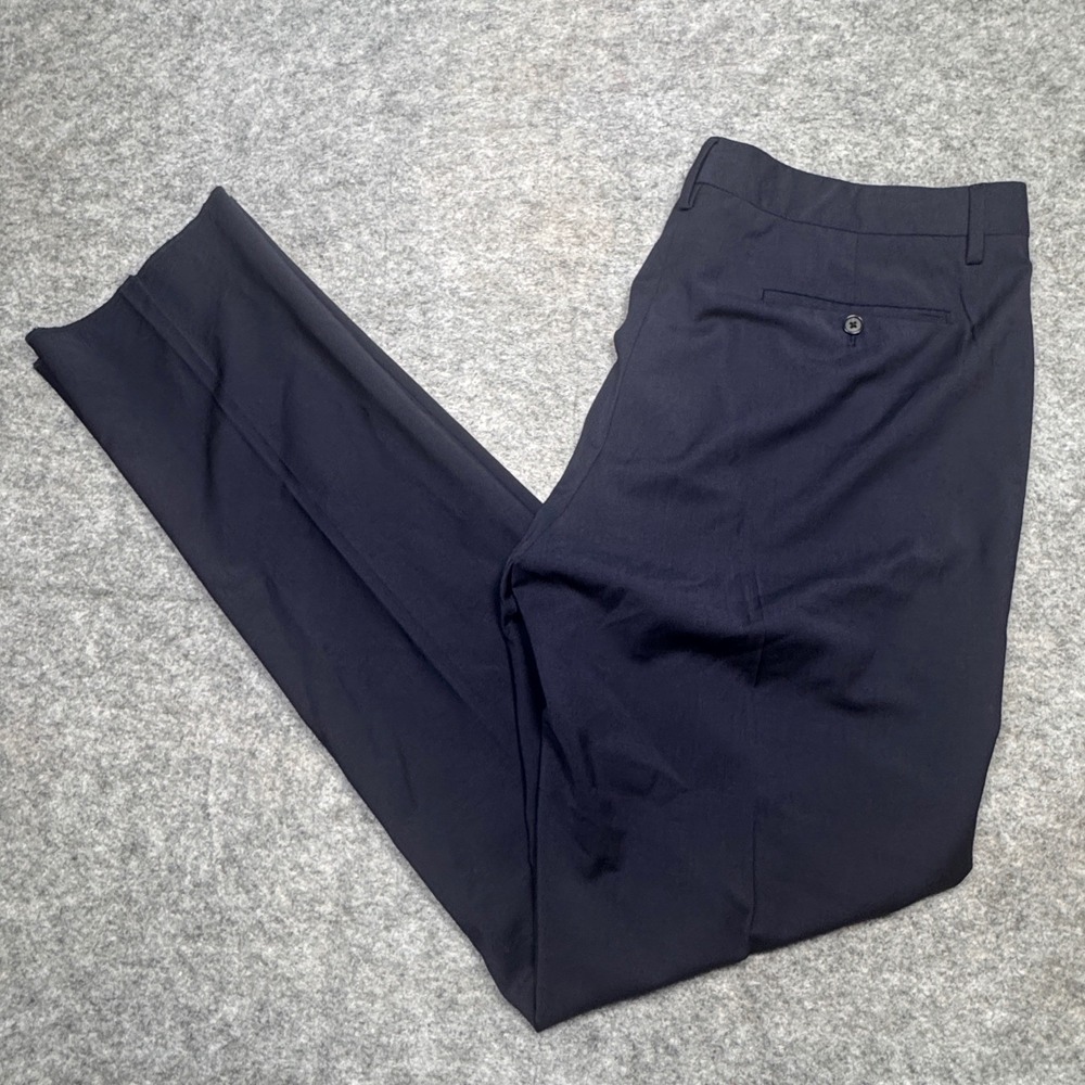 Bonobos Marzotto Italian Wool Slim Fit Dress Pants Mens 40 Navy Blue Trousers